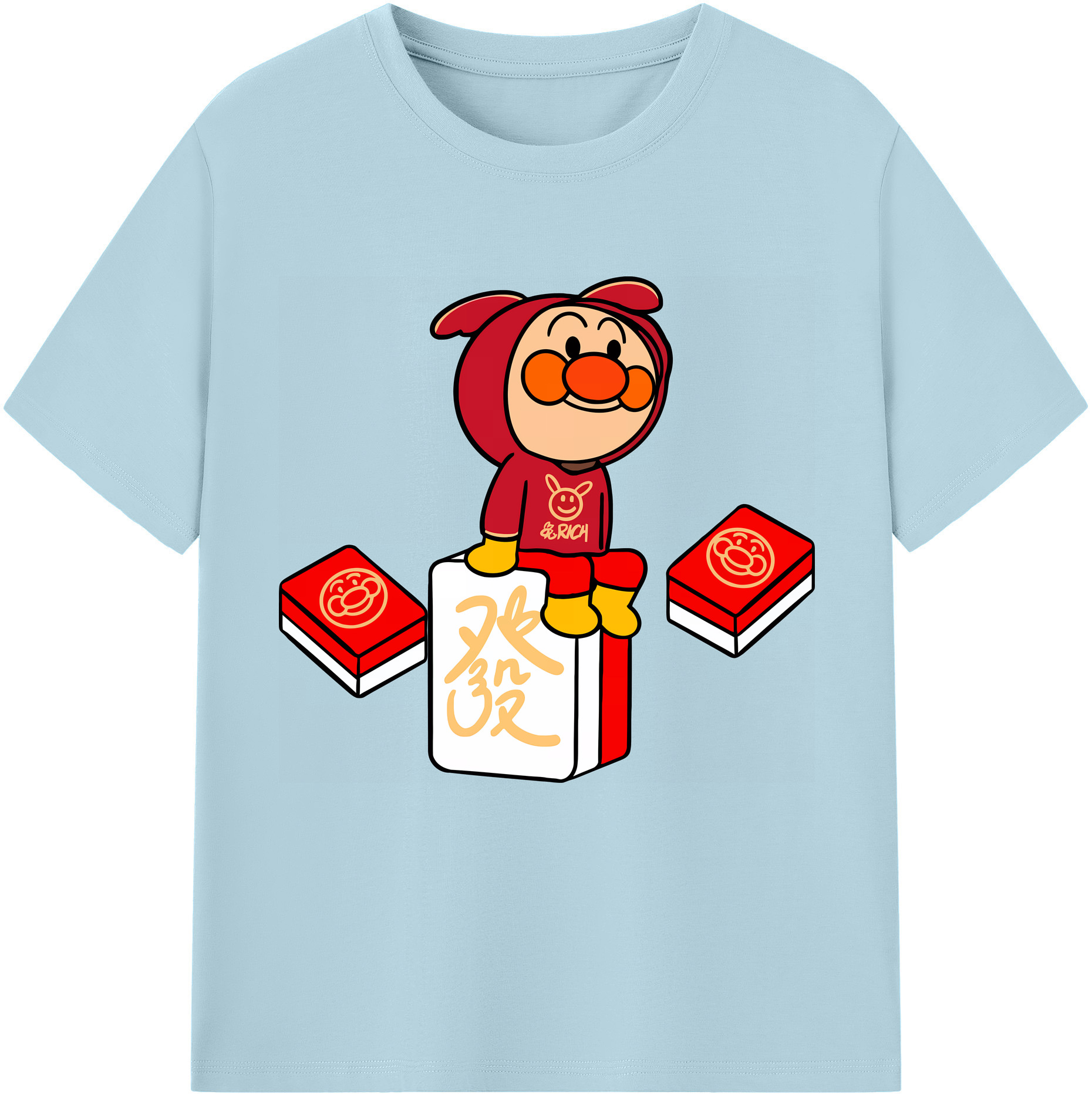 （画像用） アンパンマン Anpanman 綿100％半袖Tシャツ（フロントプリント）